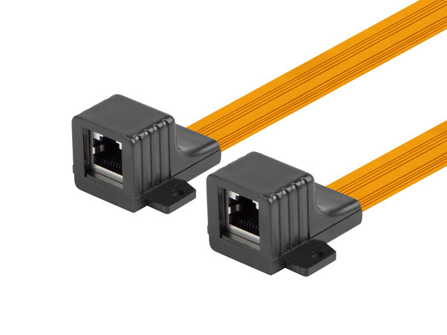 Adapter sieciowy przelotka okienna RJ45 kat5e 23 cm  Lanberg