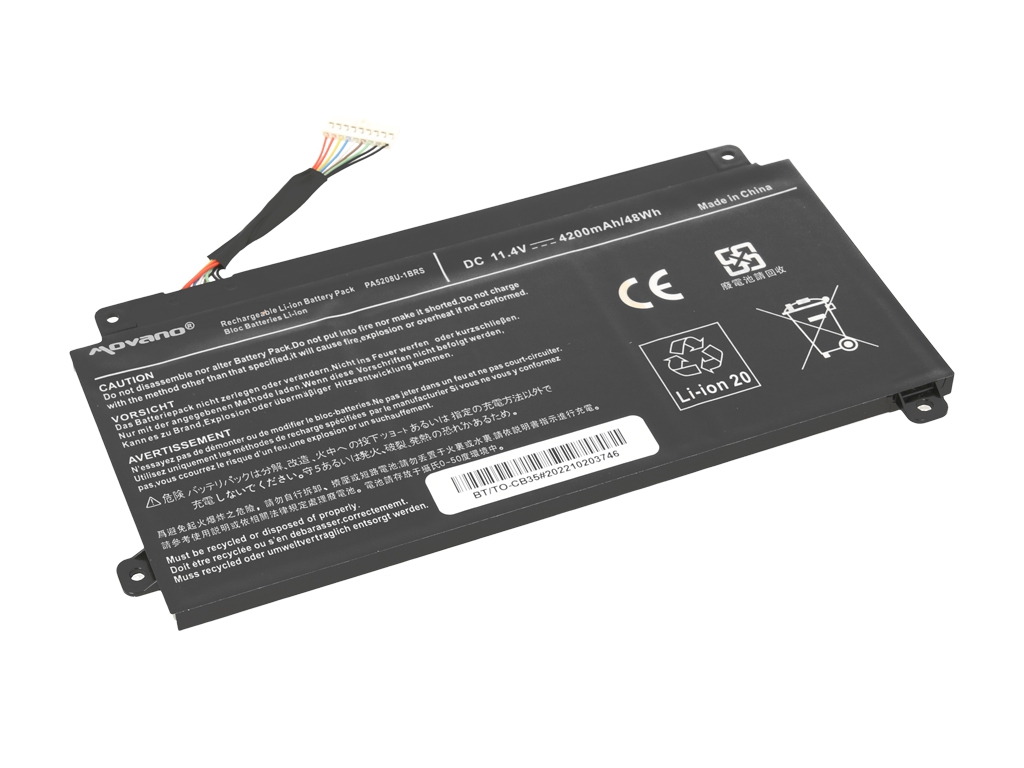Bateria do laptopa Toshiba L40W, L55W; P50W, P55W  11.4 V  4200 mAh