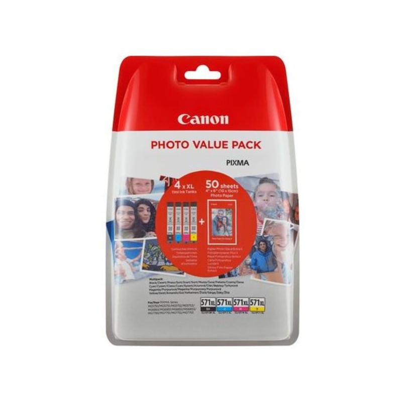 Tusze Canon  CLI-571XL Multipack CMYK Photo Value