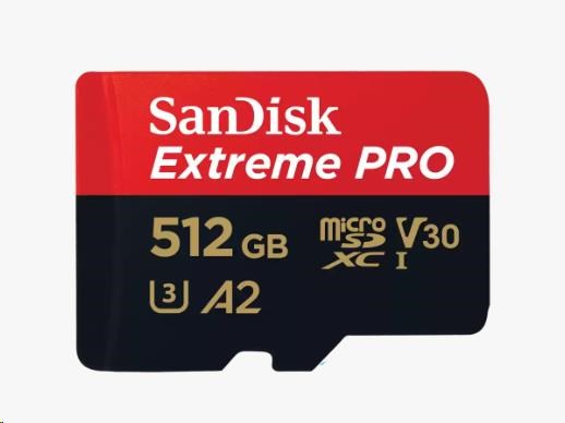 - karta pamieci MicroSD  512GB SDXC  SanDisk Extreme Pro + Adapter SD!  200MB/140MB