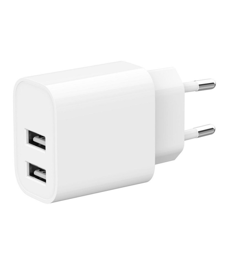 Ładowarka Sieciowa  USB   5V 2.4A  2 porty  Gembird  Biała