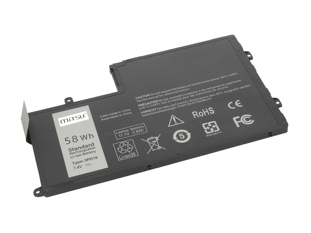 Bateria do laptopa Dell Inspiron 15 (5542), Inspiron 14 (5445)  7.4 V  7600 mAh
