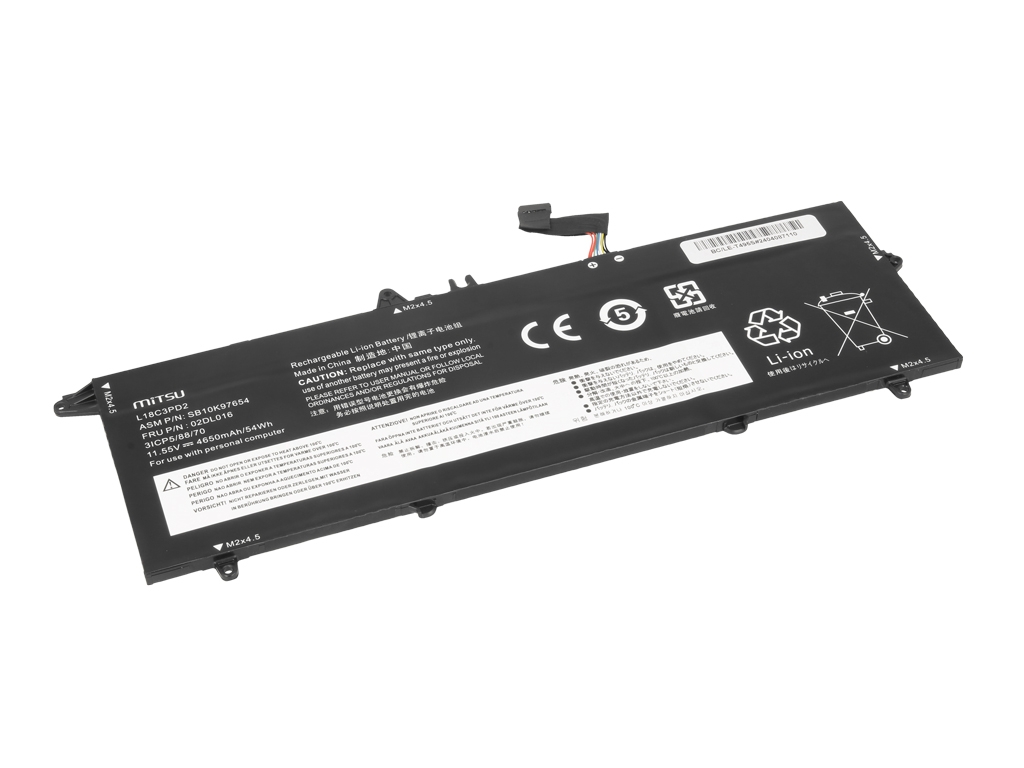 Bateria do laptopa Lenovo ThinkPad T490s, T495s, T14s  11.55V  4650mAh