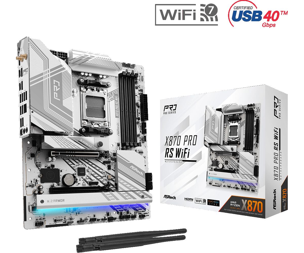 Płyta Socket AM5  ASRock X870 PRO RS WIFI