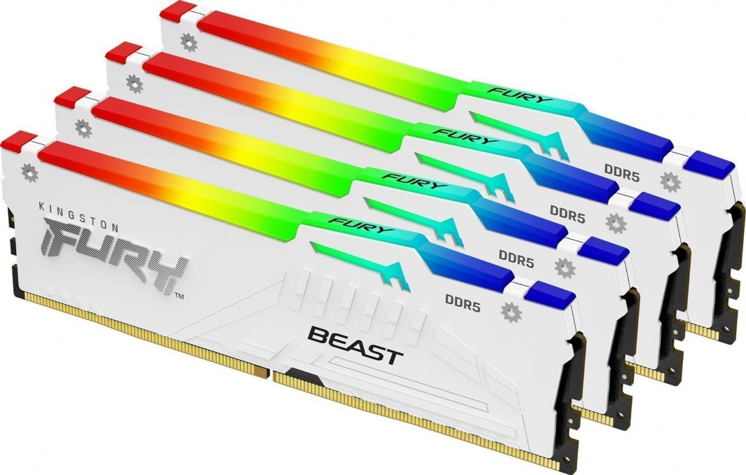 DIMM PC-5200 DDR5   64GB      Kingston KF552C40BWAK4-64  Fury Beast White RGB  **4 x 16GB**