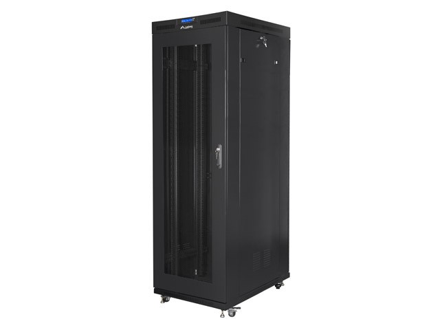 Szafa stojąca rack 19" 42U 800x1200mm czarna (drzwi przednie perforowane) LCD  Lanberg