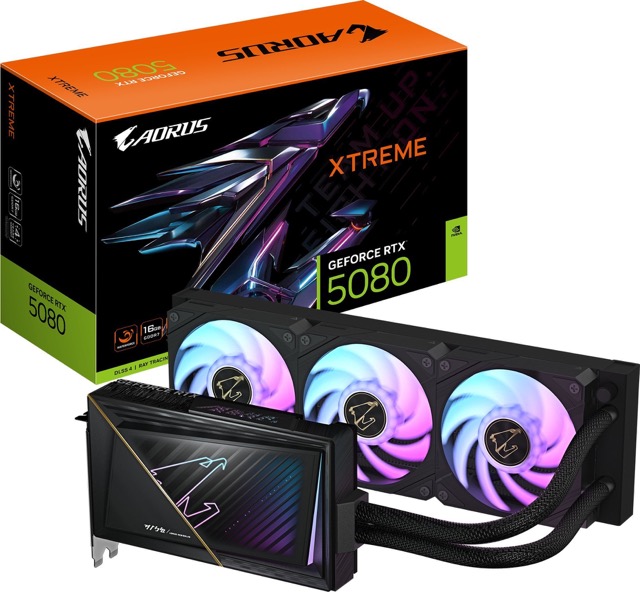 GeForce RTX 5080  16GB  Gigabyte  AORUS Xtreme Waterforce