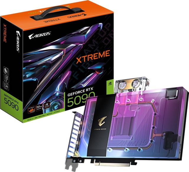 GeForce RTX 5090  32GB  Gigabyte  AORUS Xtreme Waterforce WB
