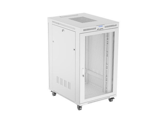 Szafa stojąca rack 19" 27U 800x1000mm szara (drzwi przednie perforowane) LCD  Lanberg