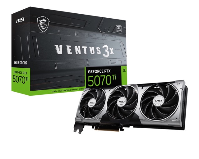 GeForce RTX 5070 Ti  16GB  MSI  Ventus 3X OC