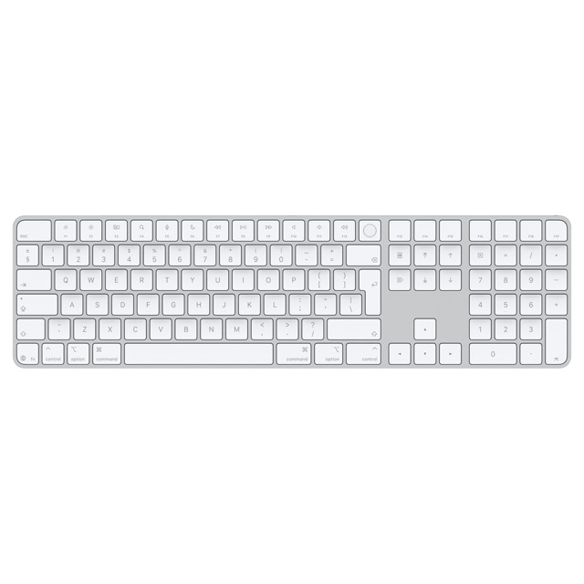 Klawiatura bezprzewodowa Apple Magic Keyboard z Touch ID i polem numerycznym - białe klawisze