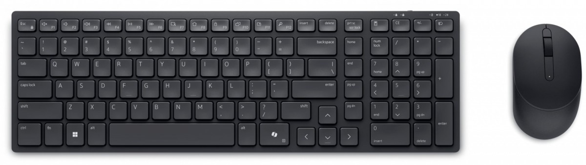 Zestaw bezprzewodowy klawiatura + mysz Dell KM555 Silent  Czarny