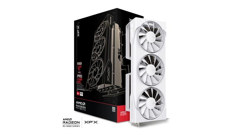 Radeon RX 9070  16GB  XFX  Swift White OC Triple Fan Gaming Edition