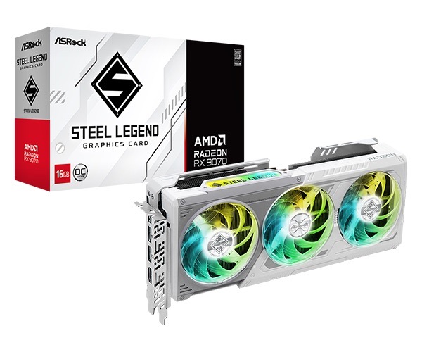 Radeon RX 9070  16GB  ASRock  Steel Legend OC