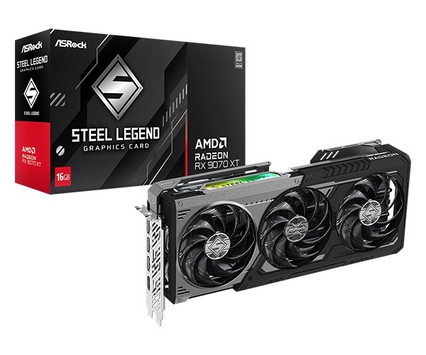 Radeon RX 9070 XT  16GB  ASRock  Steel Legend Dark