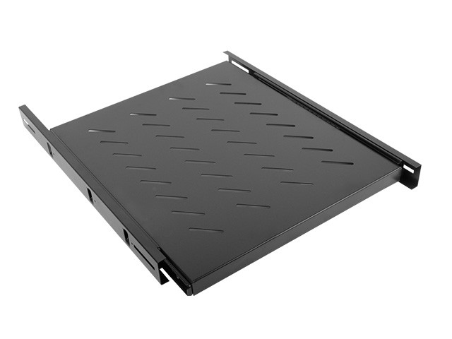 Półka do szaf rack 19''  800mm 465 x 550 mm  Wysuwana, Udźwig do 60 kg Czarna  Lanberg