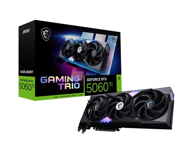 GeForce RTX 5060 Ti  16GB  MSI  Gaming Trio OC