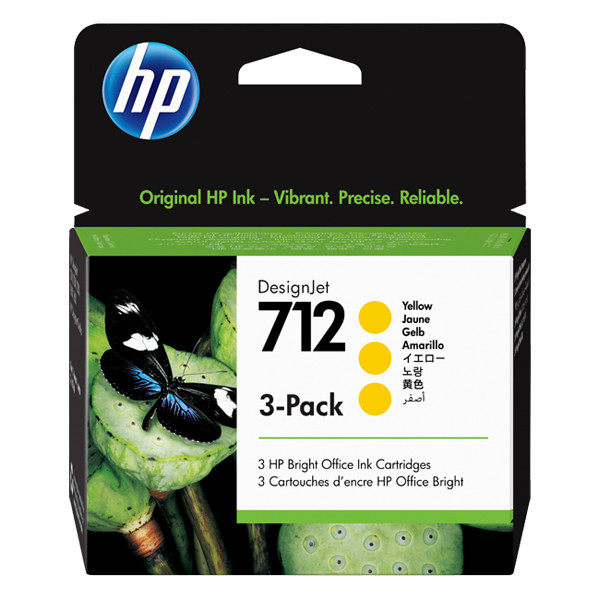 Tusz HP 712  3ED79A  Yellow  3-Pack