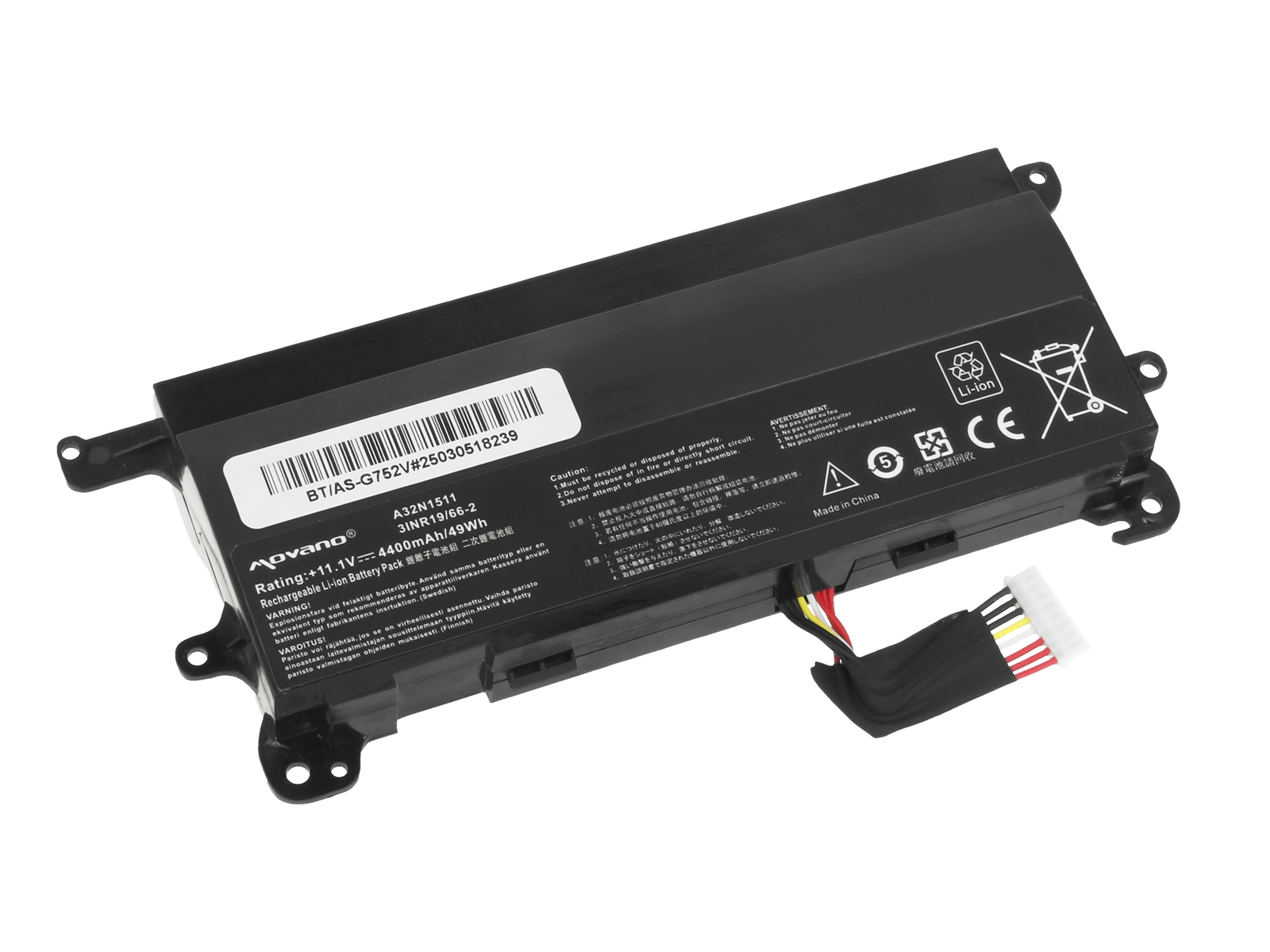 Bateria do laptopa Asus ROG G752V, G752VL, G752VY  11.1 V  4400 mAh