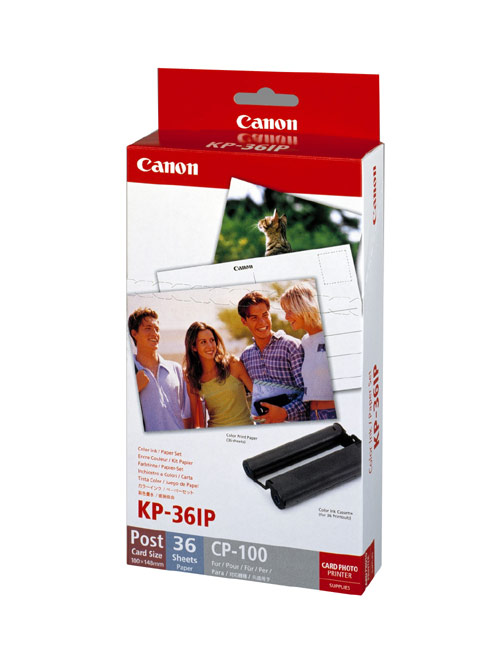 Canon PAPIER  KP-36IP  do drukarek termosublimacyjnych CP-200; CP-400; CP-510 (razem z tasmą barwiacą)