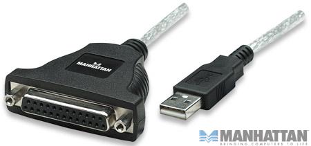 Adapter USB na LPT  DB25 1.8 m  Manhattan