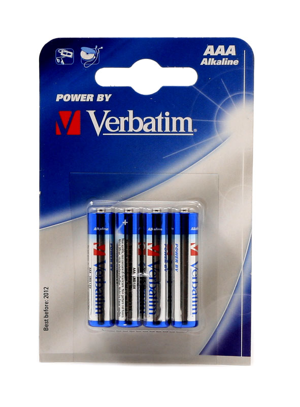 Bateria Alkaliczna AAA  4 szt.  Verbatim