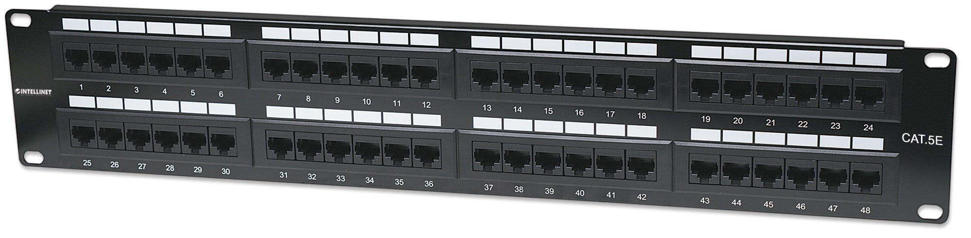 Patchpanel 19" 2U 48 portów UTP kat. 5e  Czarny  Intellinet