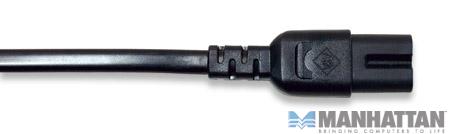 Kabel zasilający do laptopa  2 - pinowy  1.8 m  Manhattan