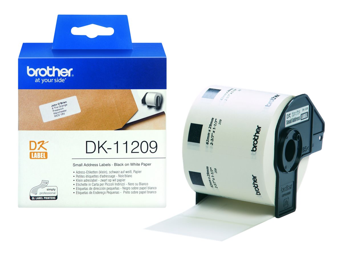 Taśma do drukarki etykiet Brother DK11209  Laminowana Adress label  29mm x 62mm