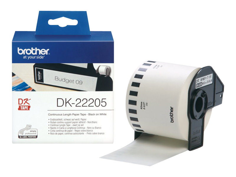 Taśma do drukarki etykiet Brother DK22205  Laminowana Label roll 62mm x 30.48m