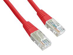 Kabel RJ45/RJ45  5 m    Patchcord  Kategoria 5e  Czerwony