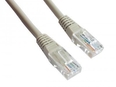 Kabel RJ45/RJ45  5 m    Patchcord  Kategoria 5e  Szary