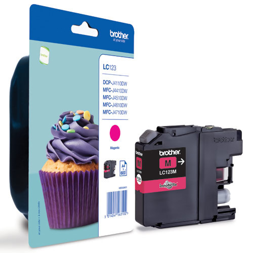 Tusz Brother  LC123  Magenta  600 str.