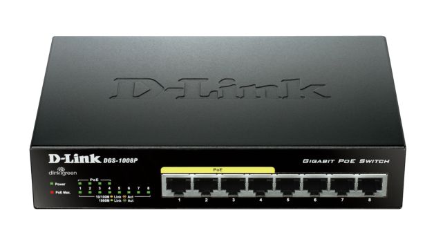 Switch D-Link DGS-1008P  8x10/100/1000 MB/s PoE