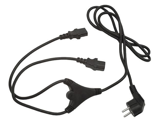 Kabel zasilający do komputera typu "Y" 2x IEC 320 C13  1.8 m  Gembird