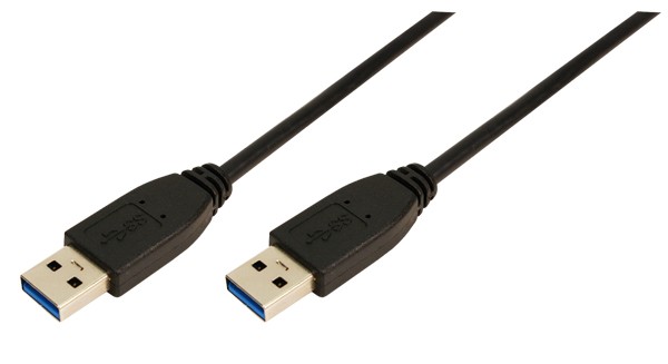 Kabel USB 3.0 męski A na męski A  1.0 m  Logilink