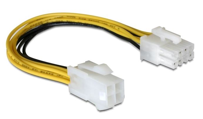Adapter zasilania 4pin ATX -> EPS 8pin  0.15 m  Delock