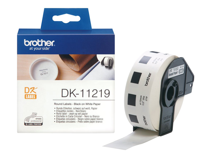 Taśma do drukarki etykiet Brother DK11219  Round Paper 1/2" 12mm x 12mm x 1200
