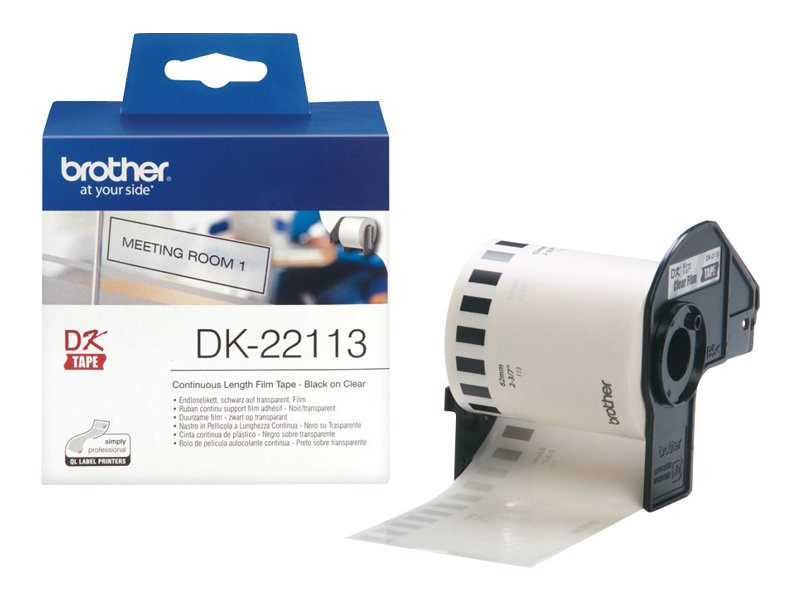 Taśma do drukarki etykiet Brother DK22113  Clear Film tape 62mm x 15.24m