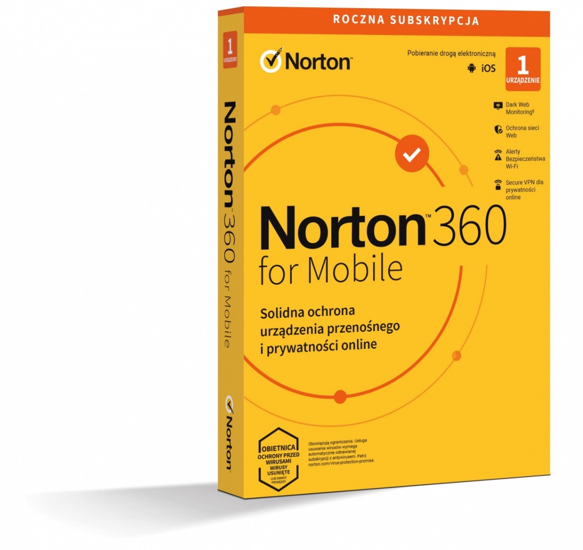Norton 360 Mobile  PL  1 Użytkownik 1 Urządzenie 1 Rok