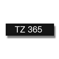 Taśma do drukarki etykiet Brother TZE365  36mm Biały na Czarnym