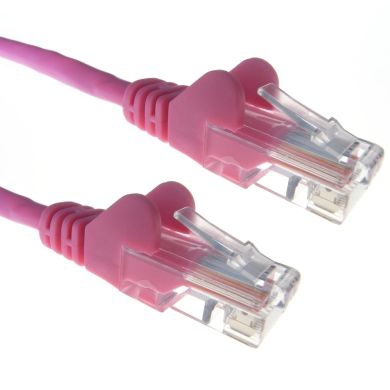 Kabel RJ45/RJ45  2 m    Patchcord  Kategoria 5e  Różowy