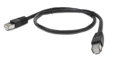 Kabel RJ45/RJ45  0.5 m    Patchcord  Kategoria 5e  Czarny