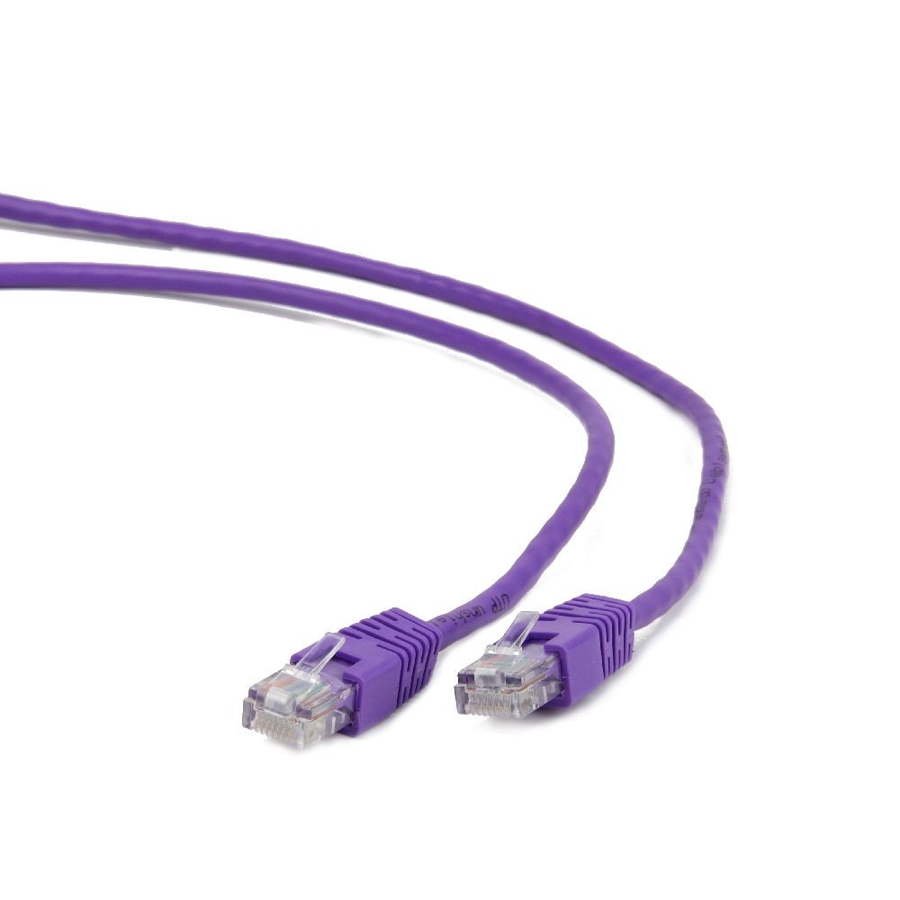 Kabel RJ45/RJ45  0.25 m    Patchcord  Kategoria 6  Fioletowy