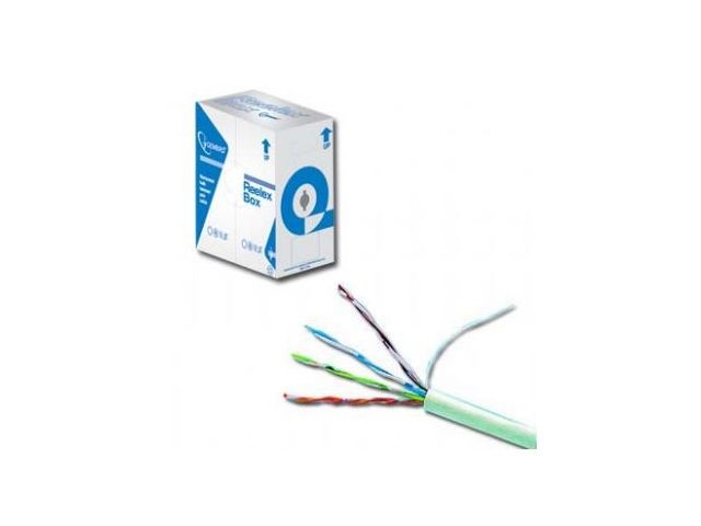 Kabel sieciowy UTP skrętka, Drut 305 m  kat. 6  CU  Szary  Gembird