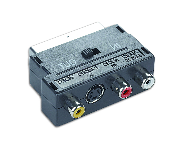 Adapter EURO na S-Video, 3X Chinch  Gembird