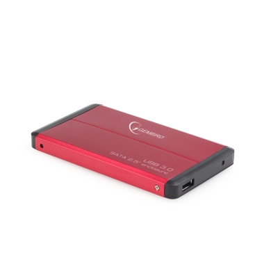Obudowa  do HDD/SSD 2.5"  USB 3.0  Gembird  Aluminiowa - Czerwona