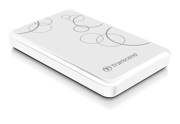 HDD  USB 3.0  2TB Transcend StoreJet 25A3  Wstrząsoodporny  Biały