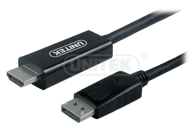 Kabel DisplayPort męski na HDMI męski   1.8 m  Unitek