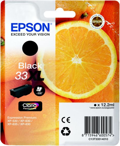 Tusz Epson  33XL  Black  Expression Home  530 str.